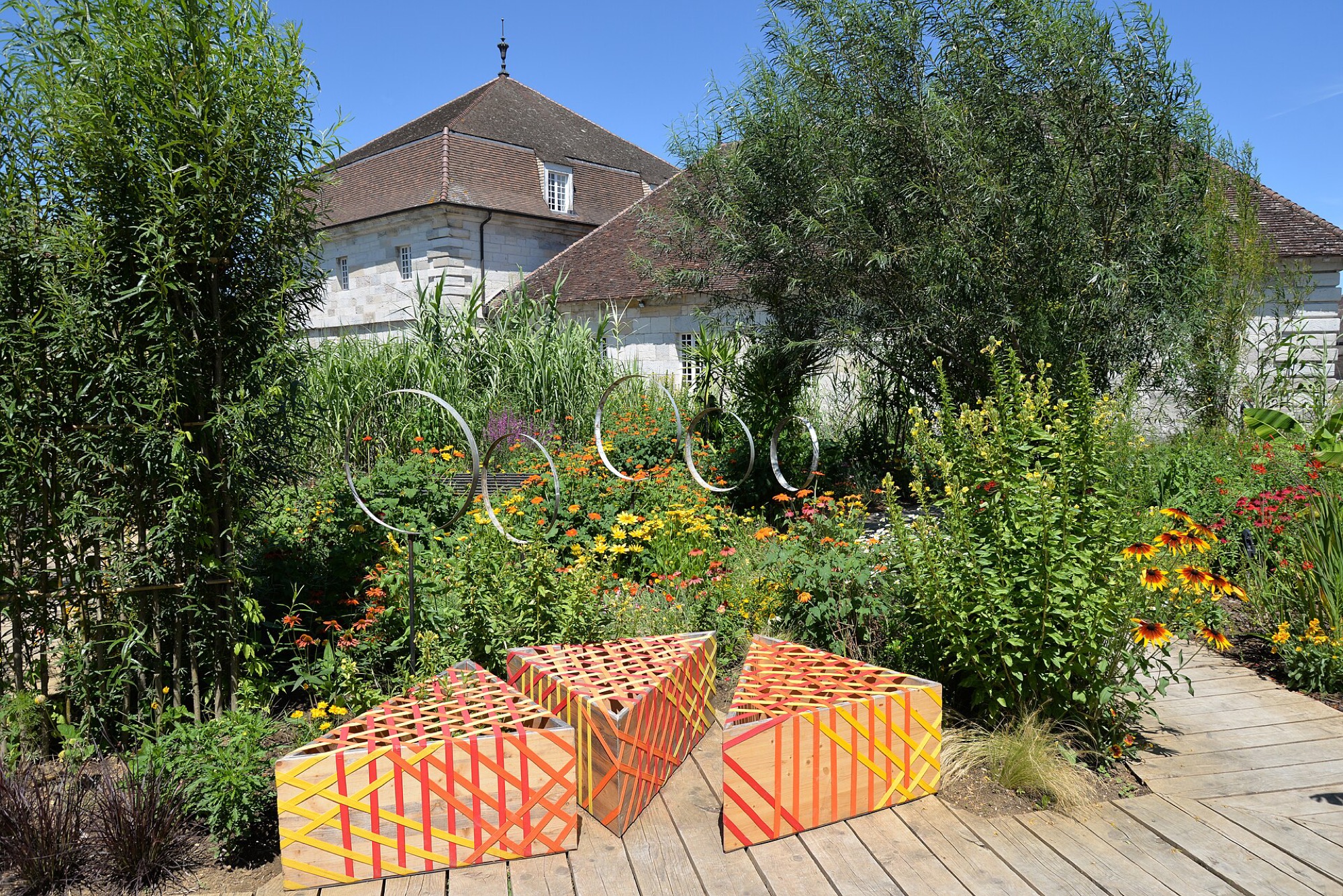 Vue d'un jardin du festival annuel